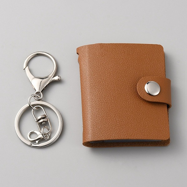 

PandaHall 2 Inch Leather Cover Mini Photocard Holder Book, Holds up to 20 Photos, with Stainless Steel Lobster Claw Clasps and Iron Key...