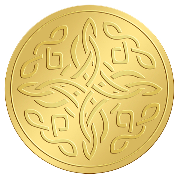 

PandaHall CRASPIRE 2 Inch Gold Embossed Envelope Seals Stickers Celtic Knot 100pcs Adhesive Embossed Foil Seals Stickers Label for Wedding...