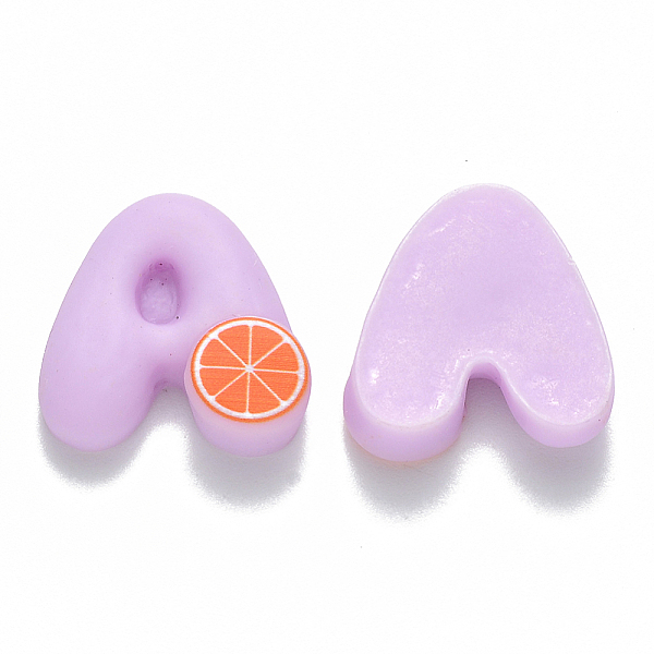 

PandaHall Resin Cabochons, Letter A with Grapefruit, Plum, 19x18x6mm Resin Letter Purple