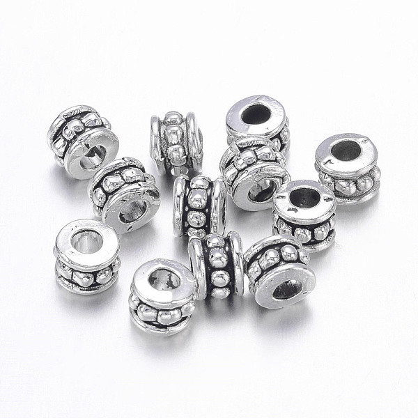

PandaHall Tibetan Style Alloy Beads, Lead Free & Cadmium Free, Column, Antique Silver, 6x4.5mm, Hole: 2.5mm Alloy Column