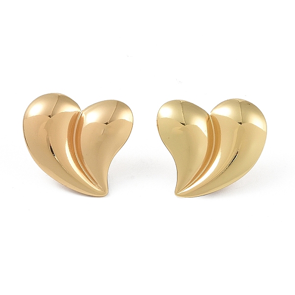 

PandaHall 304 Stainless Steel Studs Earrings, Jewely for Women, Golden, Heart, 20.5x22.5mm 304 Stainless Steel Heart