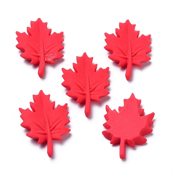 

PandaHall Autumn Theme Opaque Resin Cabochons, for DIY Decoration, Maple Leaf, Red, 30.5x21x5mm Resin Leaf Red