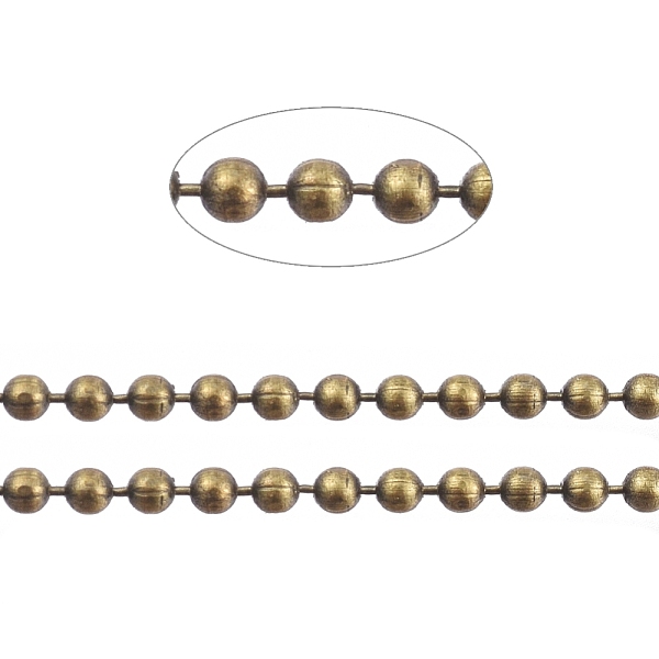 

PandaHall Brass Ball Chains, Faceted, Long-Lasting Plated, Soldered, with Spool, Cadmium Free & Nickel Free & Lead Free, Antique Bronze...