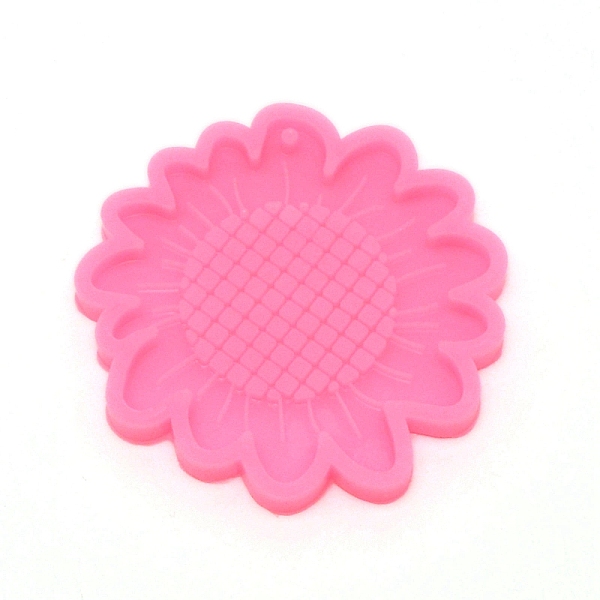 

PandaHall DIY Pendant Silicone Molds, Resin Casting Pendant Molds, For UV Resin, Epoxy Resin Jewelry Making, Flower, Hot Pink, 65x65x6.5mm...
