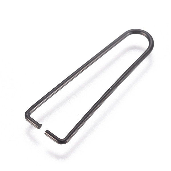 

PandaHall 304 Stainless Steel Ice Pick Pinch Bails, Clips for Beads, Electrophoresis Black, 27x8x1mm, Pin: 1mm 304 Stainless Steel