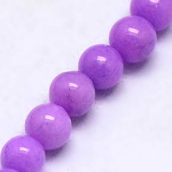 

PandaHall Natural Mashan Jade Round Beads Strands, Dyed, Blue Violet, 12mm, Hole: 1mm, about 34pcs/strand, 15.7 inch Mashan Jade Round..., Purple