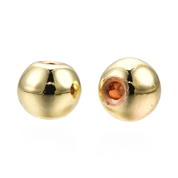 

PandaHall Alloy Beads, Cadmium Free & Nickel Free & Lead Free, Round, Light Gold, 6x5mm, Hole: 1.5mm Alloy Round
