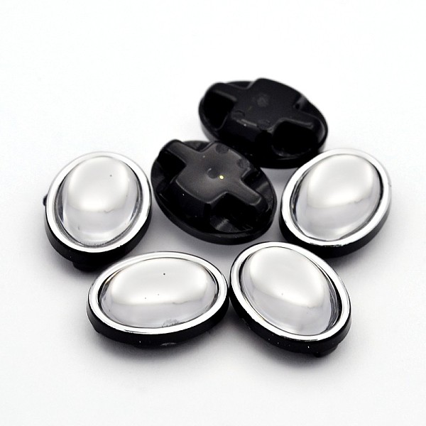 

PandaHall Sew on Taiwan Acrylic, Garment Accessories, Oval, Clear, 17x13x8mm, Hole: 1mm Acrylic Rhinestone Oval Clear