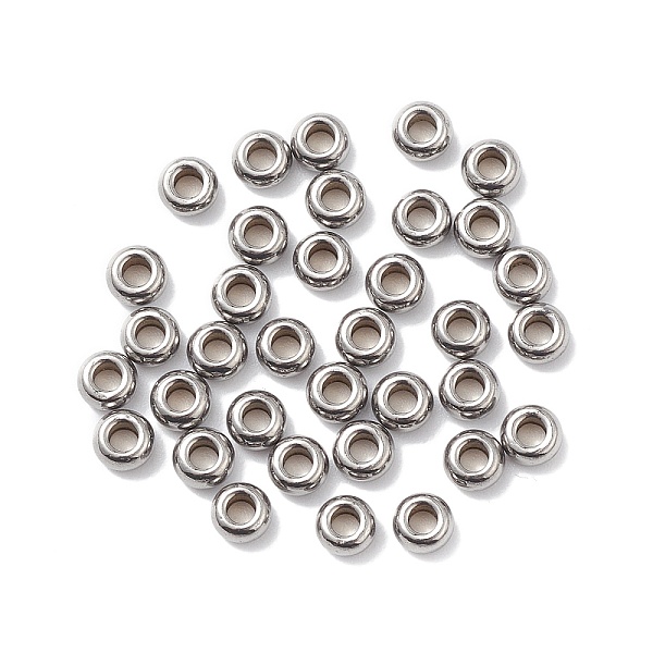 

PandaHall 304 Stainless Steel Beads, Disc/Flat Round, Stainless Steel Color, 4x2mm, Hole: 1.5mm 304 Stainless Steel Disc