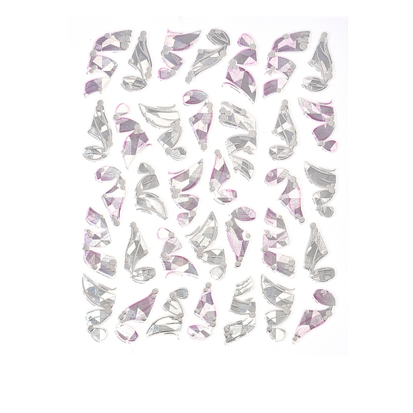 

PandaHall Shining Laser Ribbon Nail Decals Stickers, Self-Adhesive Nail Design Art, for Nail Toenails Tips Decorations, Pink, 10.3x8cm Paper...