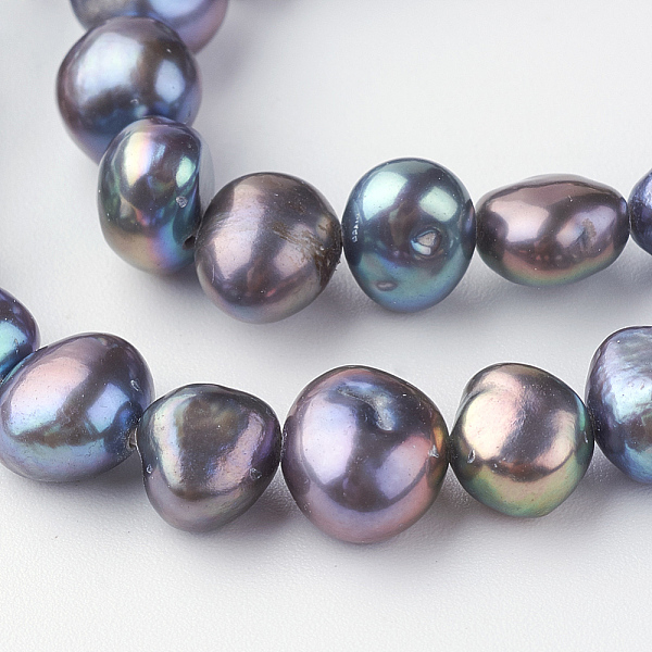 天然養殖淡水パールビーズ連売り