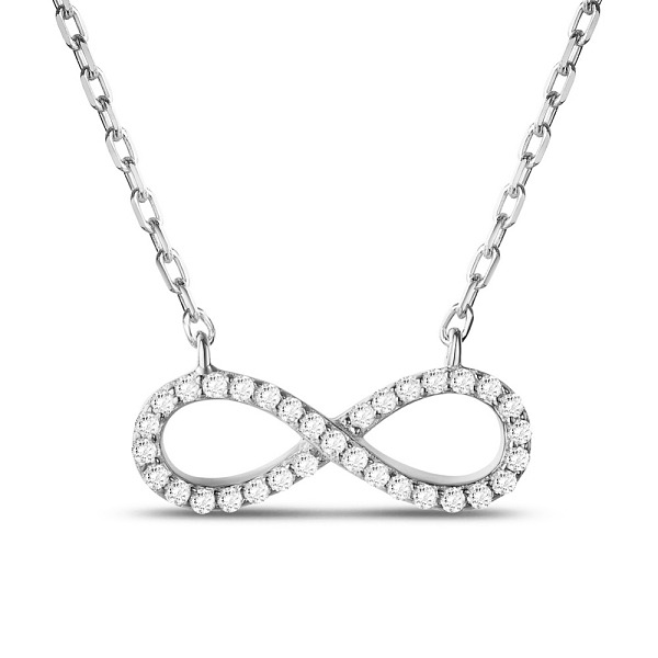 Ожерелья с подвесками в виде бесконечности со стразами из стерлингового серебра Tinysand 925