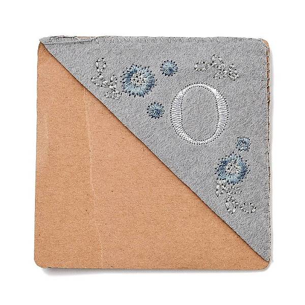

PandaHall Embroidery Corner Bookmarks, Personalized Hand Embroidered Bookmark, Flower Felt Triangle Corner Page Marker, for Book Reading..., Gray