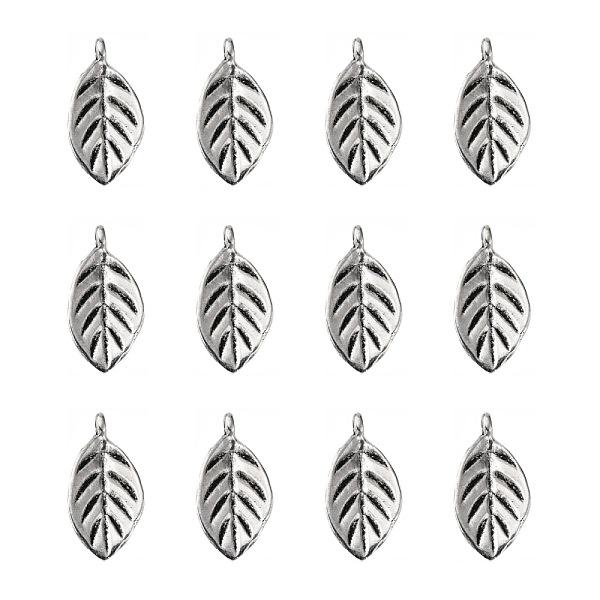 

PandaHall Tibetan Style Alloy Pendants, Cadmium Free & Lead Free, Leaf, Antique Silver, 16x8x1mm, Hole: 2mm Alloy Leaf