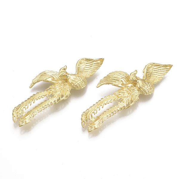 

PandaHall Brass Chandelier Components Links, Nickel Free, Phoenix, Raw(Unplated), 60.5x24x7mm, Hole: 2mm Brass Other Animal