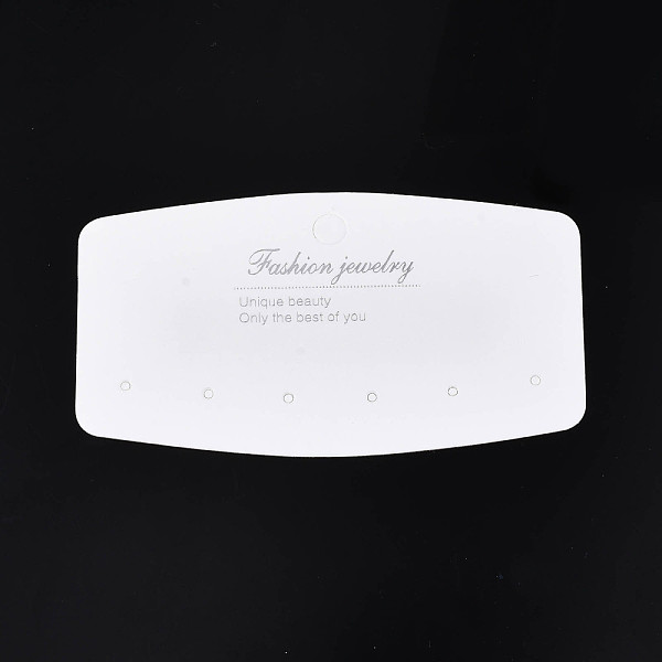 

PandaHall Rectangle Cardboard Jewelry Display Cards, for Earring, Jewelry Hang Tags, Word Fashion Jewelry, White, 9x5x0.05cm Paper Word...