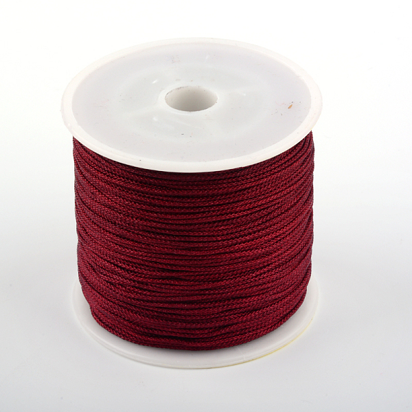 

PandaHall Nylon Thread, Dark Red, 1mm, about 87.48 yards(80m)/roll Nylon Red