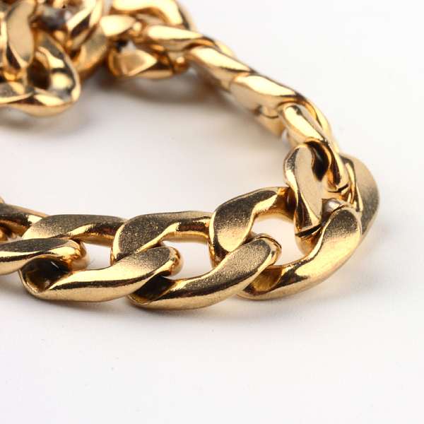

PandaHall Vacuum Plating 201 Stainless Steel Curb Chains Necklaces, with Lobster Claw Clasps, Golden, 23.6 inch(60cm), 7mm 201 Stainless...
