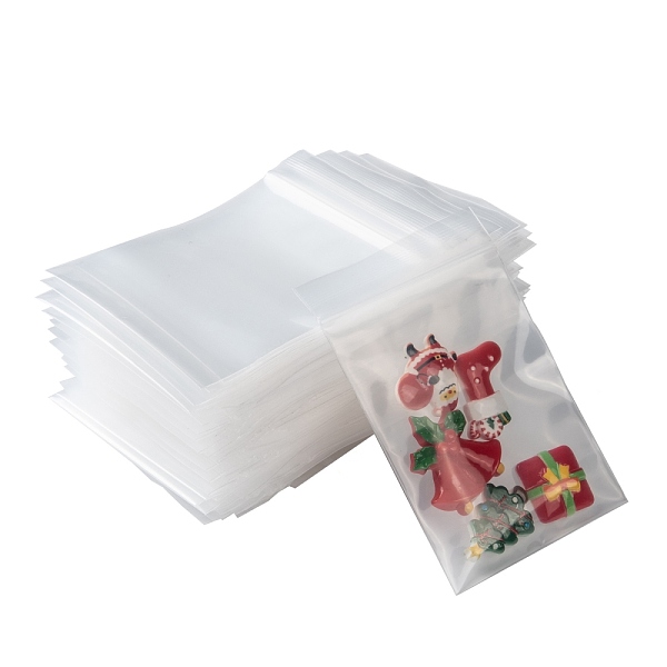

PandaHall Plastic Zip Lock Bags, Resealable Packaging Bags, Top Seal, Self Seal Bag, Rectangle, White, 9x6cm, Unilateral Thickness: 3.9 Mil...