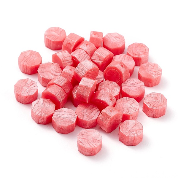 

PandaHall Sealing Wax Particles, for Retro Seal Stamp, Octagon, Salmon, 0.85x0.85x0.5cm about 1550pcs/500g Wax Red