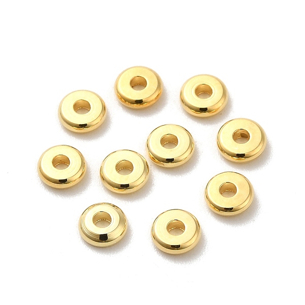 

PandaHall Brass Spacer Beads, Disc, Real 18K Gold Plated, 4x1.3mm, Hole: 1.3mm Brass Disc