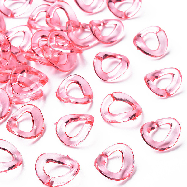 

PandaHall Transparent Acrylic Linking Rings, Quick Link Connectors, for Cable Chains Making, Twisted Oval, Tomato, 19x16.5x2.5mm, Inner..., Red