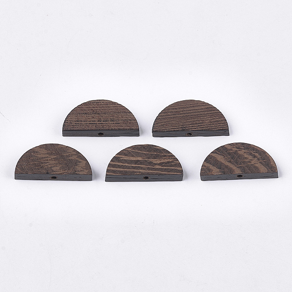 

PandaHall Natural Wenge Wood Beads, Undyed, Half Round, Coconut Brown, 13.5x29.5x5mm, Hole: 2mm Wenge Half Round Brown