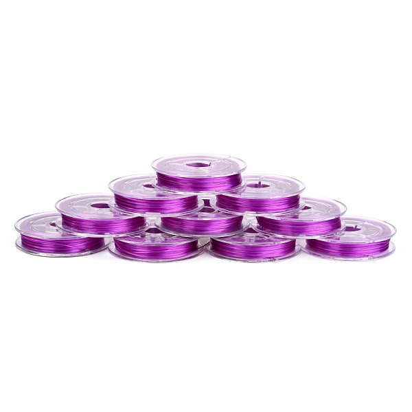 

PandaHall Flat Japanese Crystal Elastic Stretch Thread, for Bracelets Gemstone Jewelry Making Beading Craft, Purple, 0.38mm, about 10.93...