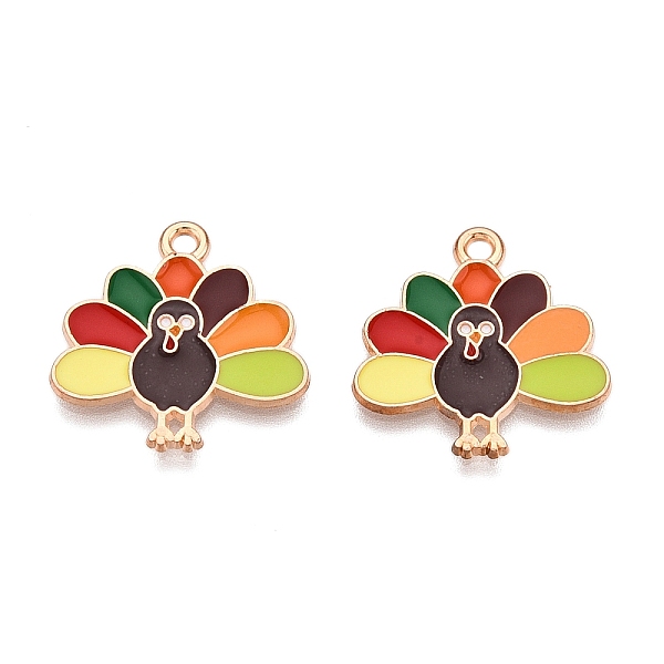 Thanksgiving Day Theme Alloy Enamel Pendants