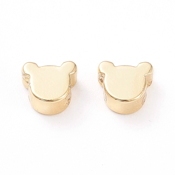

PandaHall Brass Beads, Long-Lasting Plated, Bear, Real 18K Gold Plated, 5x6x3mm, Hole: 1.2mm Brass Bear