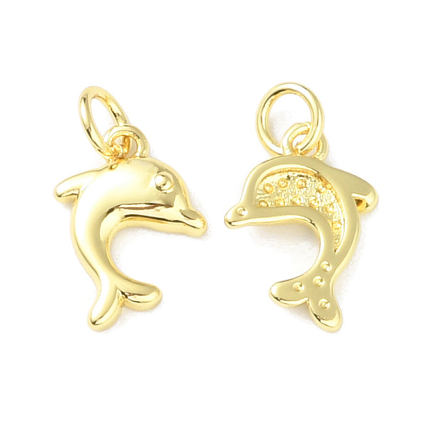

PandaHall Rack Plating Brass Charms, Long-Lasting Plated, with Jump Ring, Cadmium Free & Lead Free, Dolphin Charm, Real 18K Gold Plated..., Clear