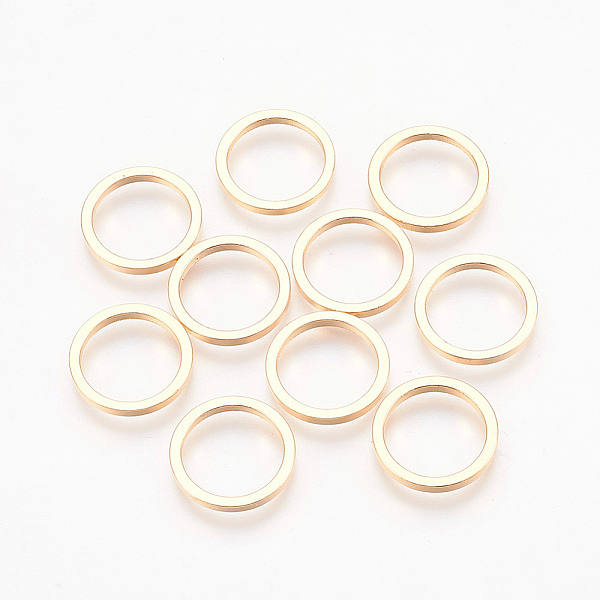 

PandaHall Brass Linking Rings, Nickel Free, Real 18K Gold Plated, 15x1.5mm, 12mm Inner Diameter Brass Ring