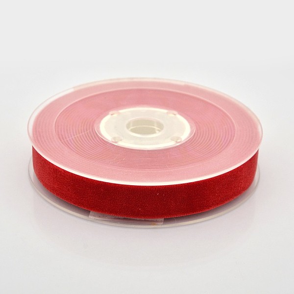 

PandaHall Polyester Velvet Ribbon for Gift Packing and Festival Decoration, Red, 5/8 inch(15mm), about 25yards/roll(22.86m/roll) Velvet None...