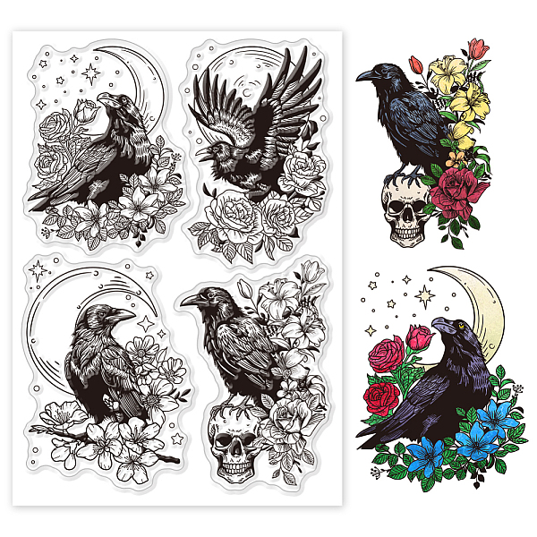

PandaHall Custom PVC Plastic Clear Stamps, for DIY Scrapbooking, Photo Album Decorative, Cards Making, Raven, 160x110x3mm Plastic Raven...