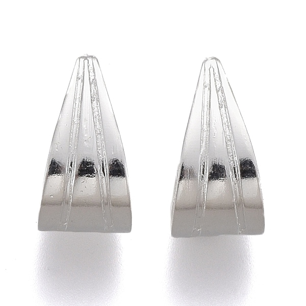

PandaHall 304 Stainless Steel Snap On Bails, Silver, 8x6x1.5~4.5mm, Inner Diameter: 5.5x5mm 304 Stainless Steel