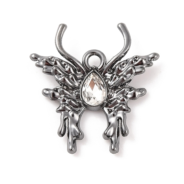 Brass Micro Pave Clear Cubic Zirconia Pendants