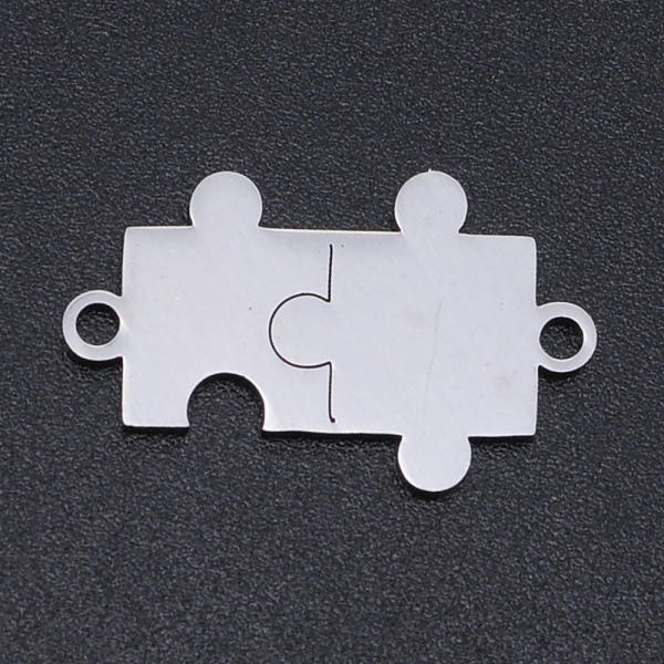 

PandaHall 201 Stainless Steel Links connectors, Laser Cut, Puzzle, Stainless Steel Color, 13x21x1mm, Hole: 1.5mm 201 Stainless Steel Others
