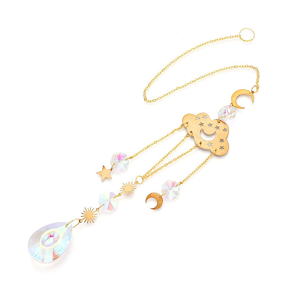 Faceted Glass Sun Catcher Pendant Decorations