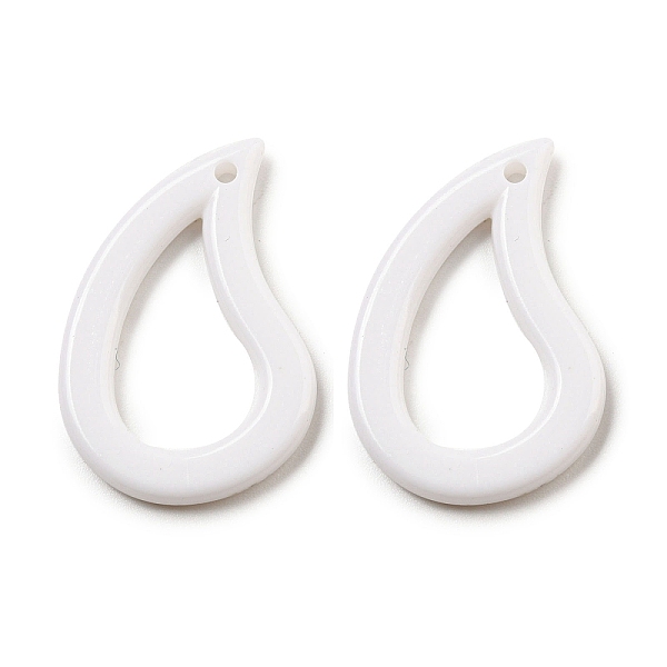 

PandaHall Opaque Acrylic Pendants, Magatama Charms, White, 30x20x3mm, Hole: 1.5mm, about 585pcs/500g Acrylic Others White