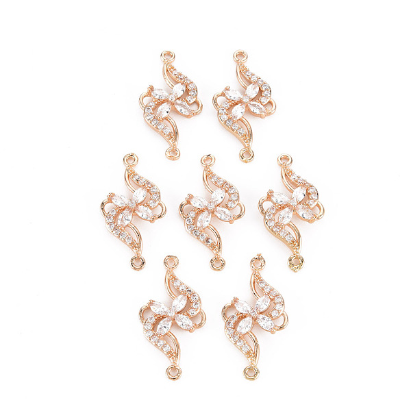 

PandaHall Rack Plating Brass Micro Pave Clear Cubic Zirconia Pendants, Long-Lasting Plated, Cadmium Free & Lead Free, Flower, Light Gold...