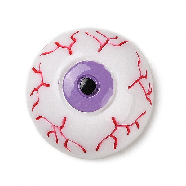 

PandaHall Bloodshot Eye Halloween Opaque Resin Decoden Cabochons, Halloween Jewelry Craft, Purple, 24x11.5mm Resin Eye Purple