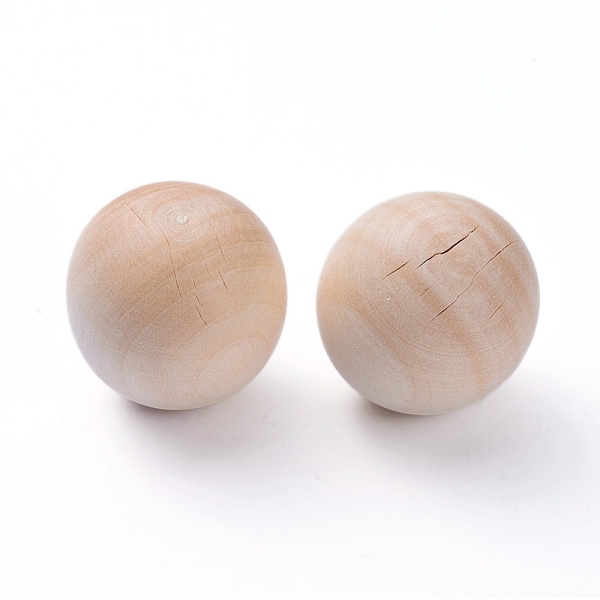 

PandaHall (Defective Closeout Sale), Natural Wooden Round Ball, DIY Decorative Wood Crafting Balls, Unfinished Wood Sphere, No..., Orange