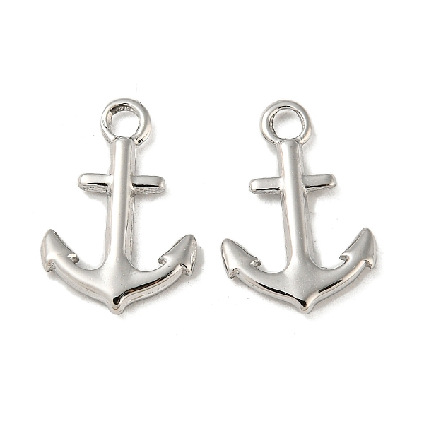 

PandaHall 304 Stainless Steel Pendants, Anchor Charms, Stainless Steel Color, 16x11x1.8mm, Hole: 2mm 304 Stainless Steel Anchor & Helm
