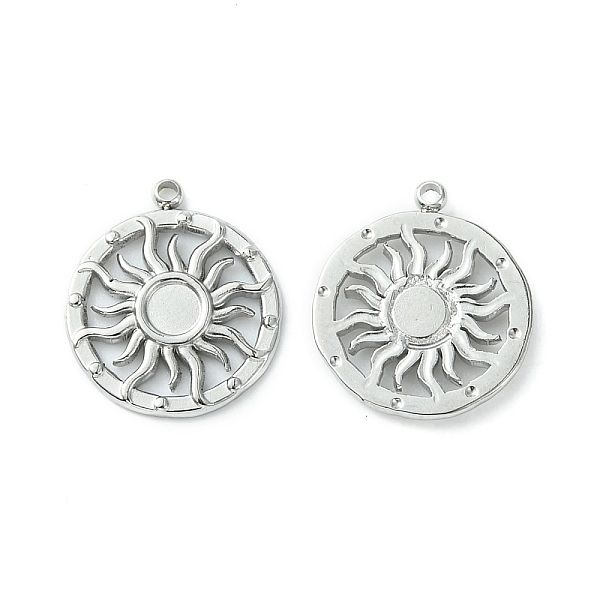 

PandaHall 304 Stainless Steel Pendant Cabochon Settings, Sun, Stainless Steel Color, Tray: 3mm, 14.5x12.5x1.5mm, Hole: 1mm 304 Stainless...