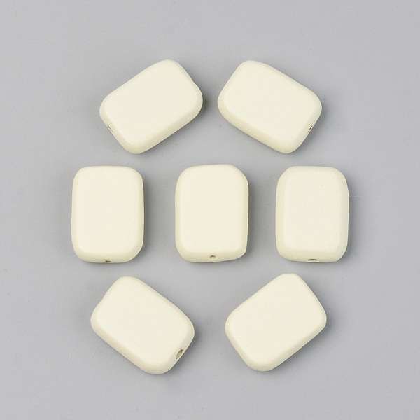

PandaHall Painted Natural Wood Beads, Lead Free, Rectangle, Beige, 18.5x13.5x5.5mm, Hole: 1.2mm Schima Wood Rectangle Yellow