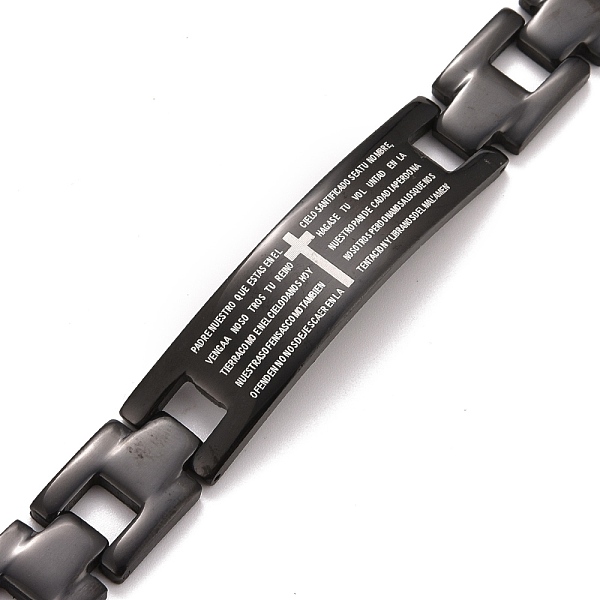 

PandaHall Rectangle with Holy Bible Link Bracelet, Ion Plating(IP) 304 Stainless Steel High Sturdy Guaranteed Bracelet for Men Women...