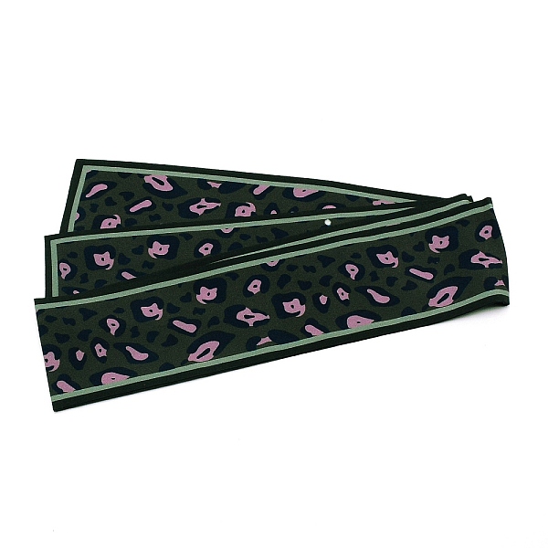 

PandaHall Silk Scarves Decorate, Scarf Necklaces, Leopard Print Pattern, Dark Green, 1150x70x0.5mm Cloth Leopard