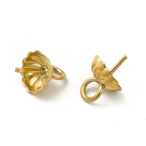 

PandaHall 304 Stainless Steel Cup Pearl Peg Bails Pin Pendants, for Half Drilled Beads, Flower, Golden, 8x6x2mm, Hole: 2mm, Pin: 0.6mm 304...