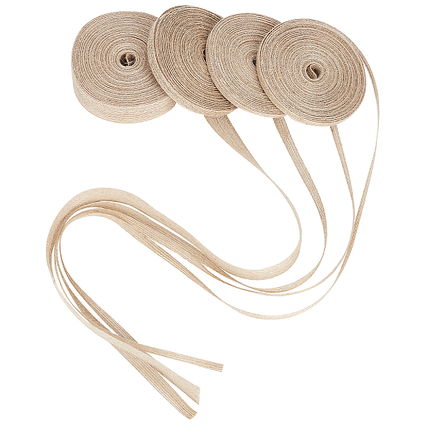 

PandaHall Gorgecraft 4 Rolls 3 Sizes Burlap Fabric Ribbon, for Craft Making, Tan, 1/4 inch(6mm)~ 1-1/4 inch(30mm), about 10m/roll Burlap..., Orange