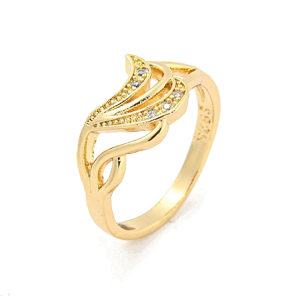 

PandaHall Wing Brass Micro Pave Clear Cubic Zirconia Open Cuff Rings, Long-Lasting Plated, Golden, Inner Diameter: 18mm Brass+Cubic Zirconia...